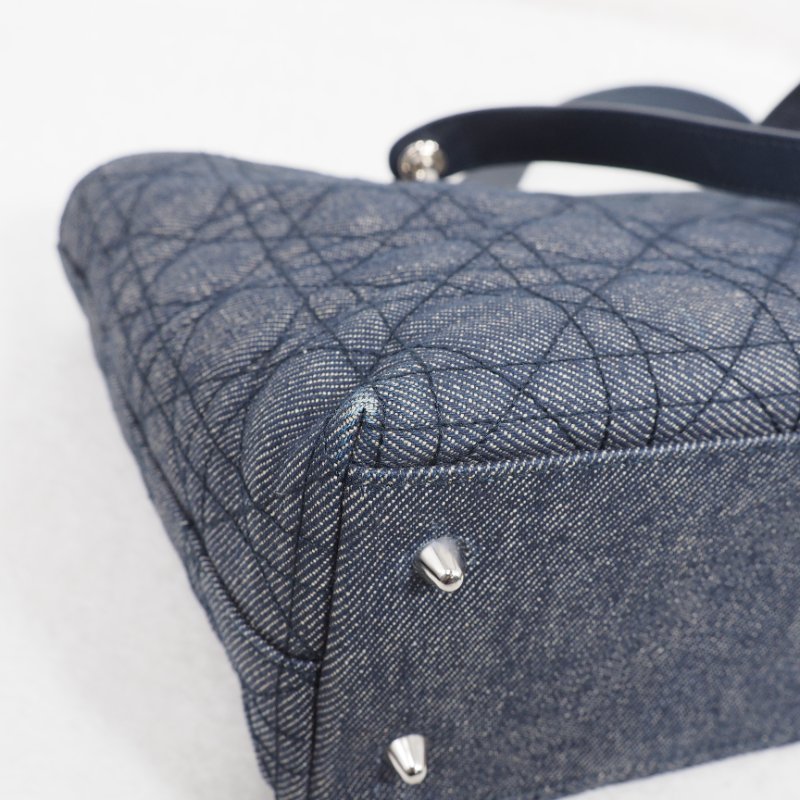 DIOR Cannage Denim tote bag-8