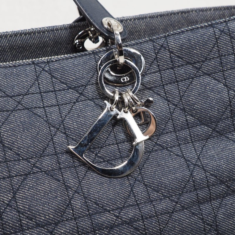 DIOR Cannage Denim tote bag-13