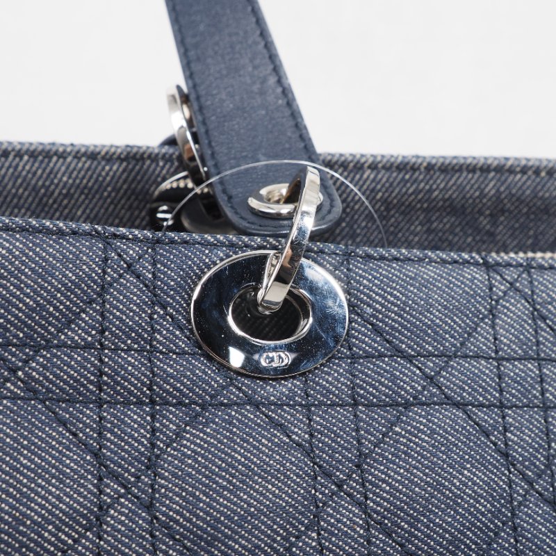 DIOR Cannage Denim tote bag-14