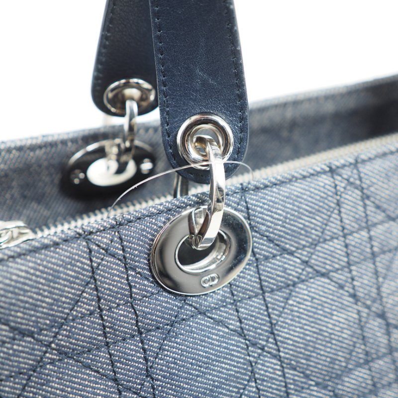 DIOR Cannage Denim tote bag-17