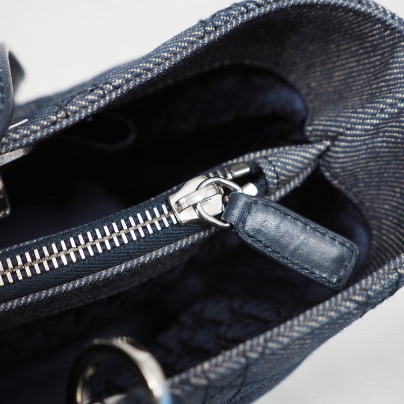 DIOR Cannage Denim tote bag-18