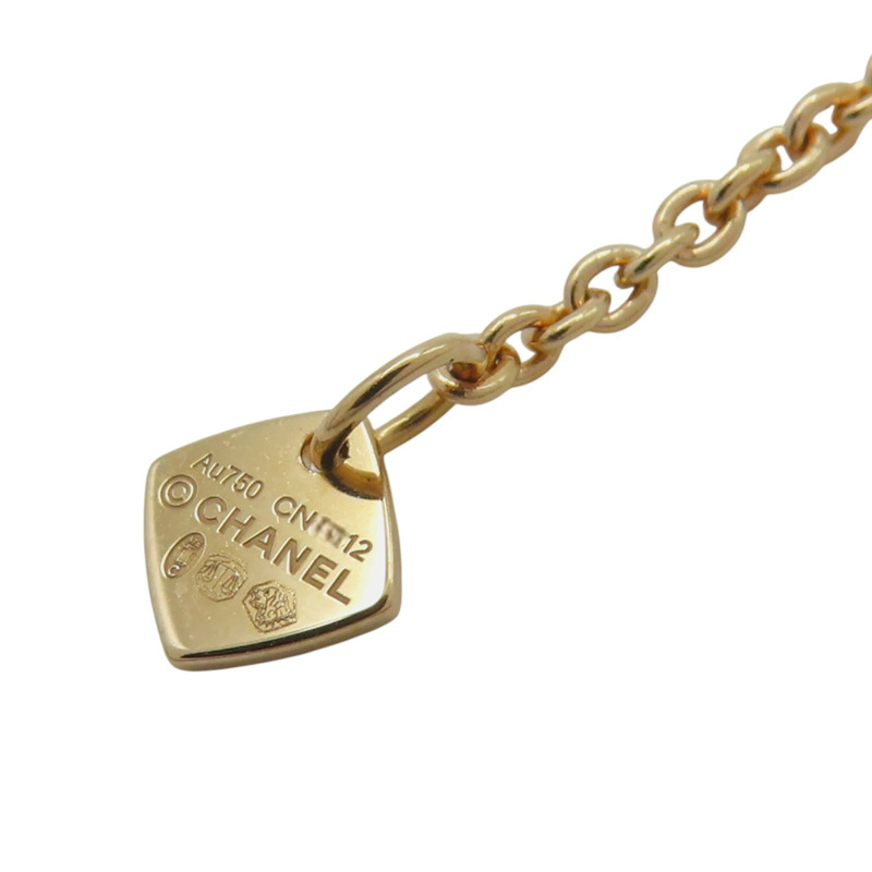 吊墜項鍊 菱格紋圖樣 18K米金 鑽石 J12102【CHANEL 香奈兒】 J12102-8