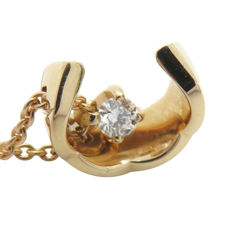 吊墜項鍊 菱格紋圖樣 18K米金 鑽石 J12102【CHANEL 香奈兒】 J12102-9