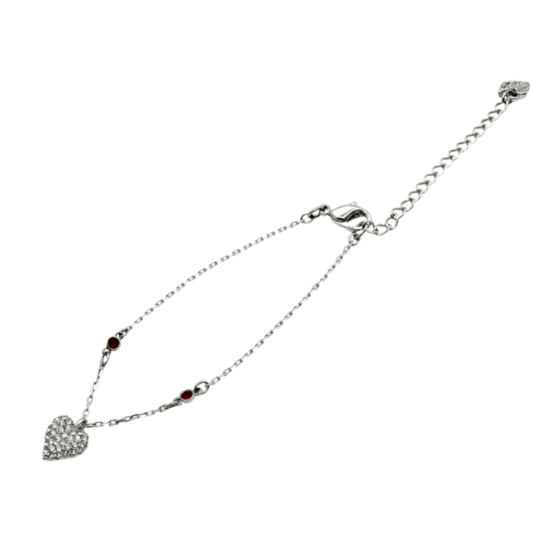 銀色鍍金 愛心水鑽 手鍊【SWAROVSKI 施華洛世奇】-1