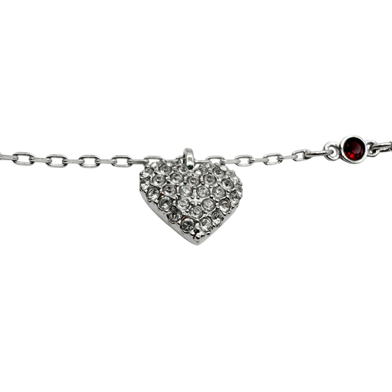 銀色鍍金 愛心水鑽 手鍊【SWAROVSKI 施華洛世奇】-3