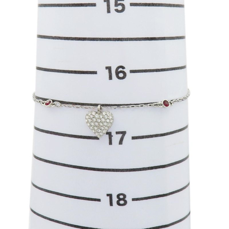 銀色鍍金 愛心水鑽 手鍊【SWAROVSKI 施華洛世奇】-9