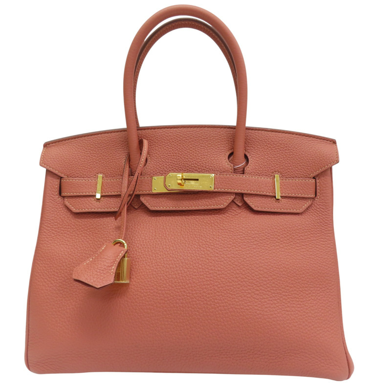 瑰麗粉 TOGO牛皮 Birkin 30 柏金包 手提包 □Q刻 金釦【HERMES 愛馬仕】-0
