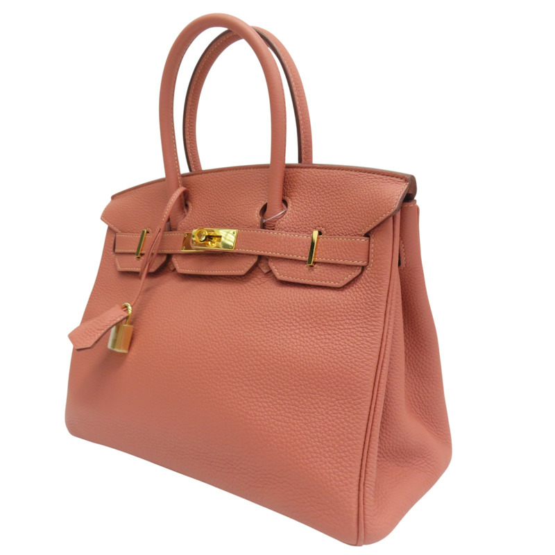 瑰麗粉 TOGO牛皮 Birkin 30 柏金包 手提包 □Q刻 金釦【HERMES 愛馬仕】-2