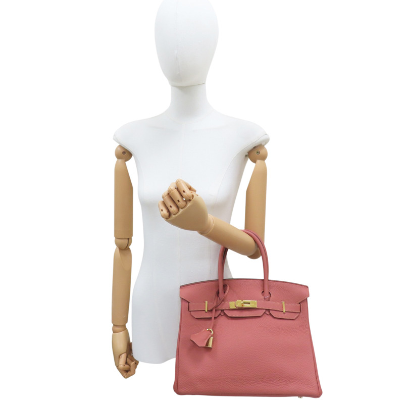 瑰麗粉 TOGO牛皮 Birkin 30 柏金包 手提包 □Q刻 金釦【HERMES 愛馬仕】-8