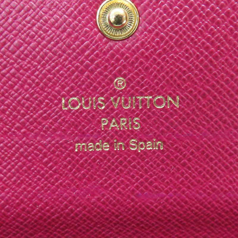 棕色 原花 帆布 Emilie 扣式長夾 M60697【LOUIS VUITTON LV 路易威登】 M60697-9