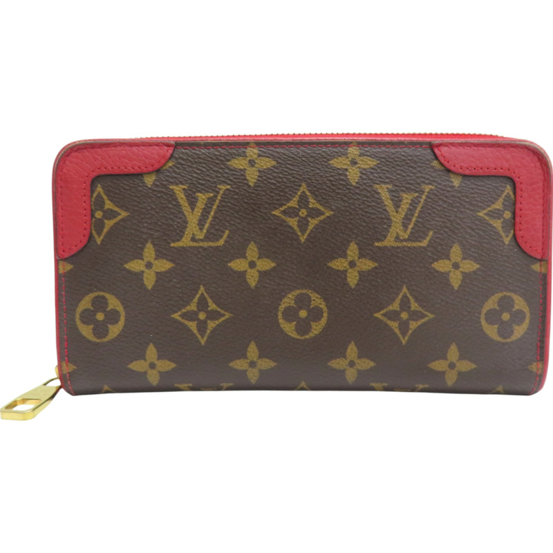 棕色 原花帆布 拉鍊長夾 M61854【LOUIS VUITTON LV 路易威登】 M61854-0