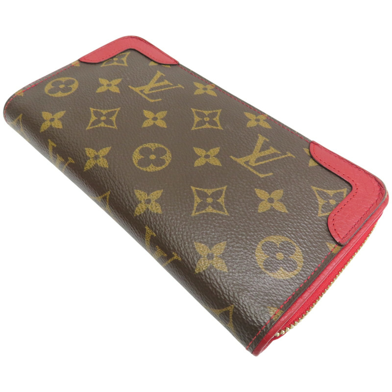 棕色 原花帆布 拉鍊長夾 M61854【LOUIS VUITTON LV 路易威登】 M61854-2