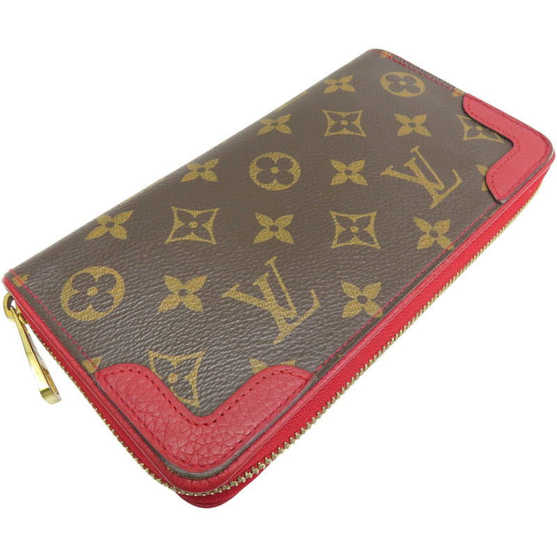 棕色 原花帆布 拉鍊長夾 M61854【LOUIS VUITTON LV 路易威登】 M61854-3