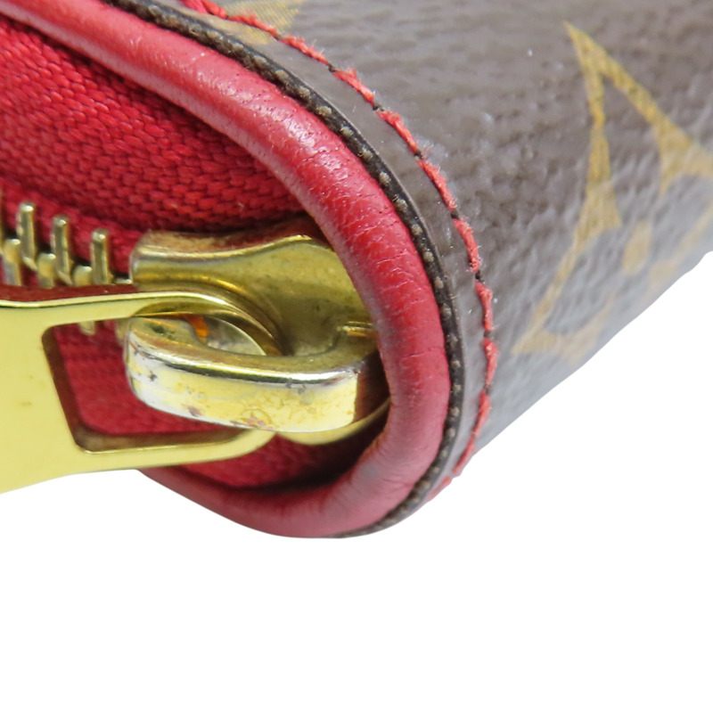 棕色 原花帆布 拉鍊長夾 M61854【LOUIS VUITTON LV 路易威登】 M61854-14