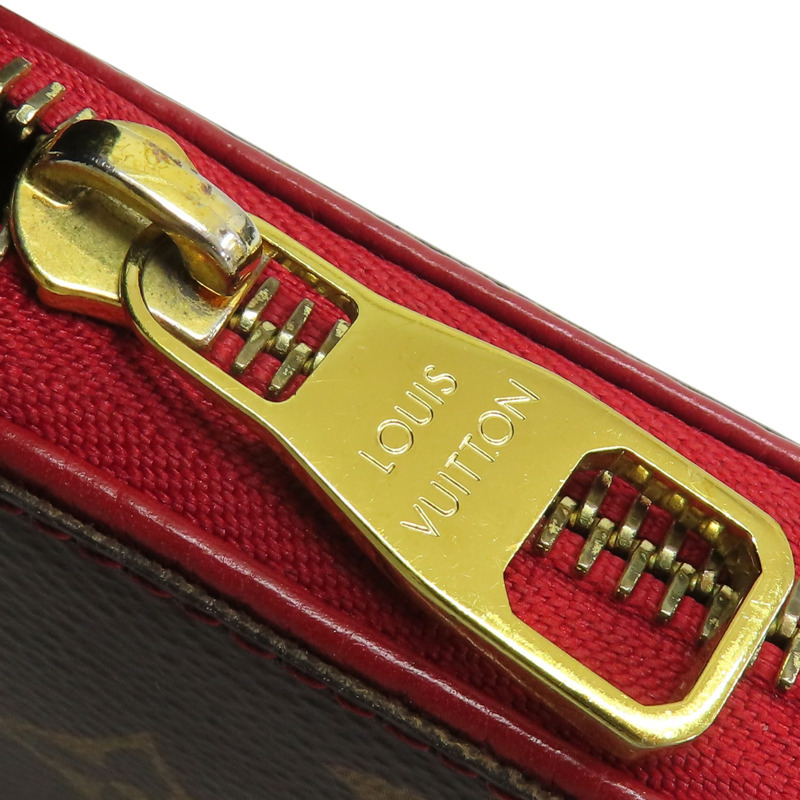 棕色 原花帆布 拉鍊長夾 M61854【LOUIS VUITTON LV 路易威登】 M61854-16