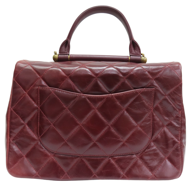 紅色 牛皮 兩用包 金釦【CHANEL 香奈兒】-1
