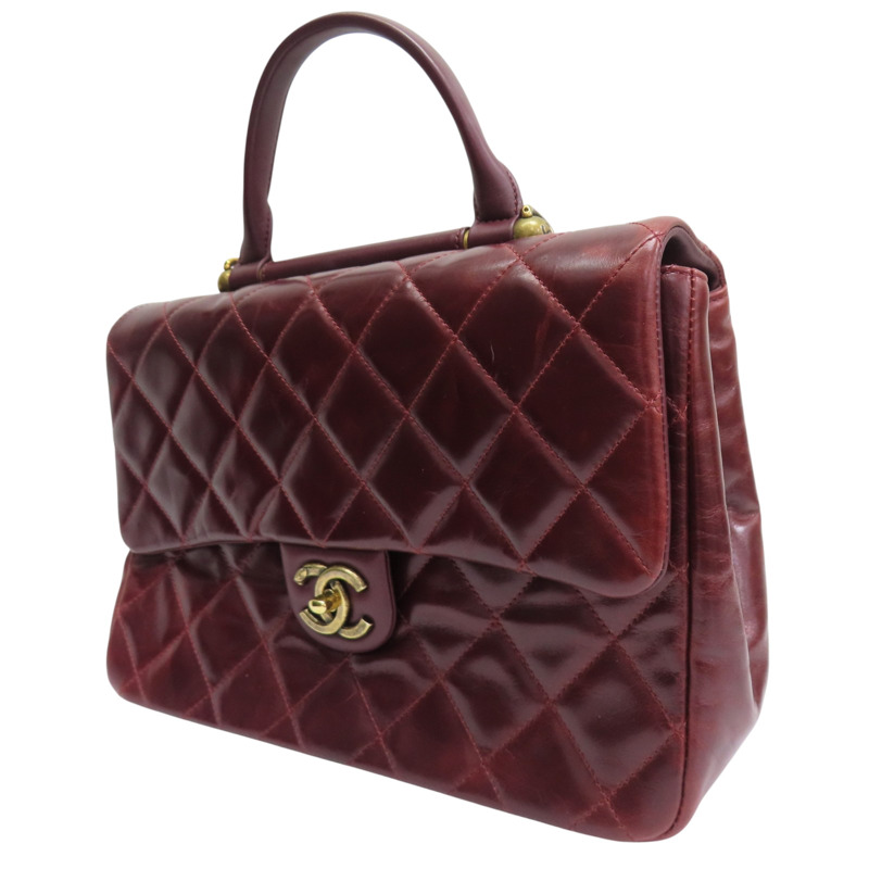紅色 牛皮 兩用包 金釦【CHANEL 香奈兒】-2