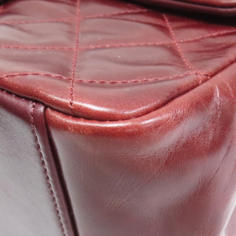 紅色 牛皮 兩用包 金釦【CHANEL 香奈兒】-11