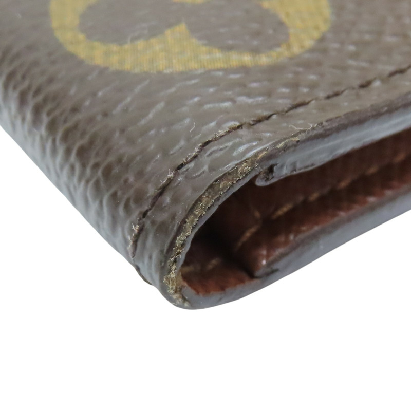 棕色 原花帆布 兩折短夾 M60883【LOUIS VUITTON LV 路易威登】 M60883-8