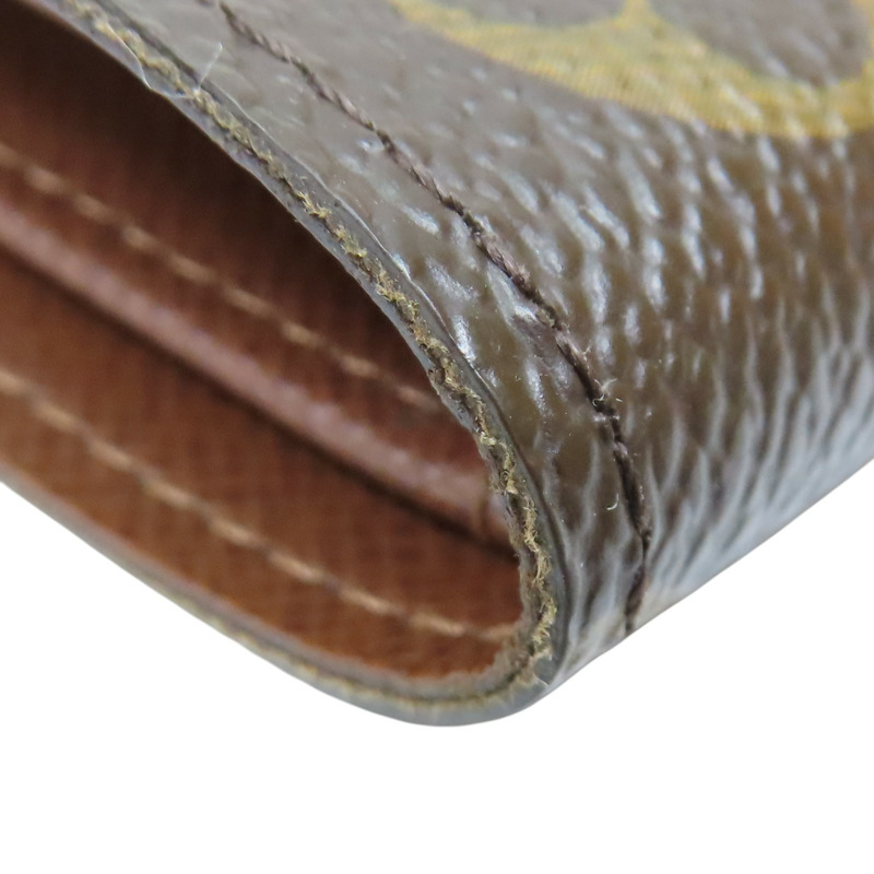 棕色 原花帆布 兩折短夾 M60883【LOUIS VUITTON LV 路易威登】 M60883-9