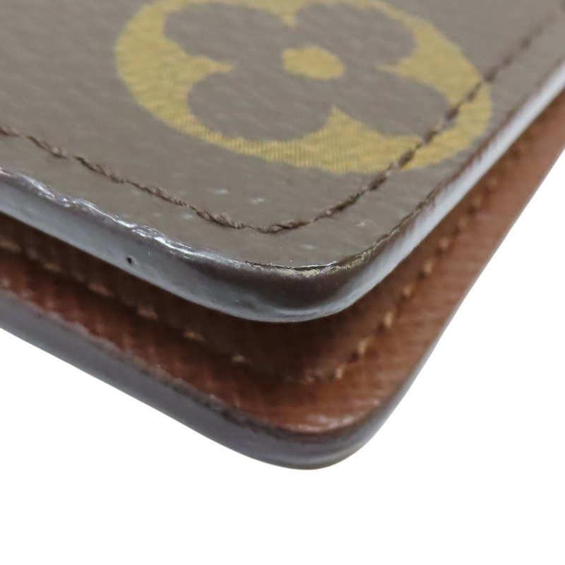 棕色 原花帆布 兩折短夾 M60883【LOUIS VUITTON LV 路易威登】 M60883-11