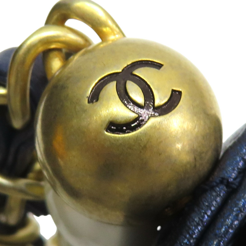 藍色牛皮 Pearl Flap 肩背包【CHANEL 香奈兒】-18