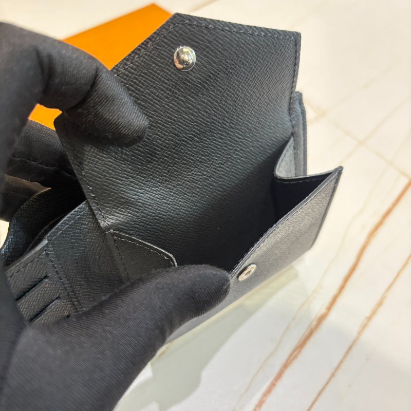 *SHIHNA名牌精品* LV 經典黑老花 MARCO系列 Eclipse帆布摺疊短夾-6