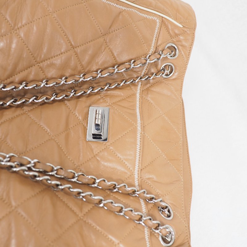 CHANEL 2.55 奶茶 Totebag-14