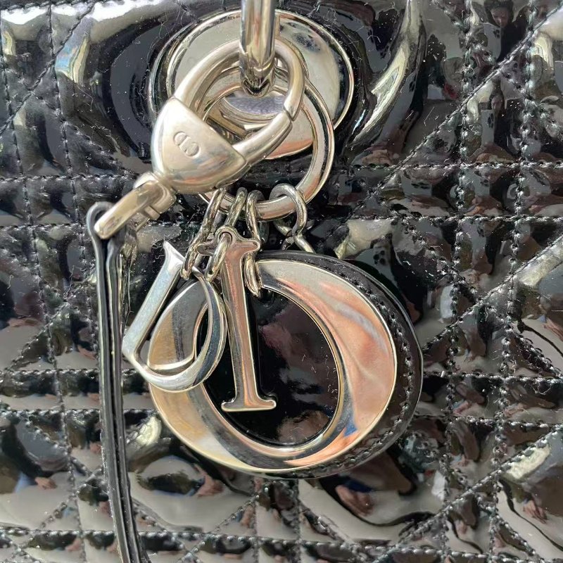 Dior Lady Dior7格漆皮袋-2