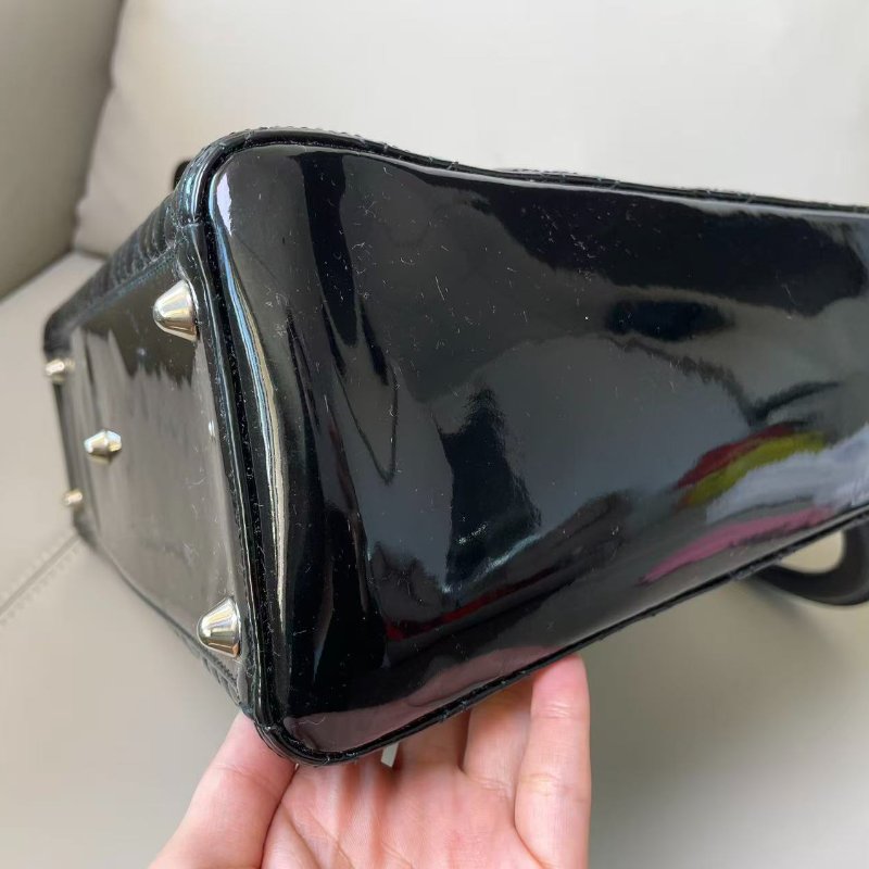Dior Lady Dior7格漆皮袋-5