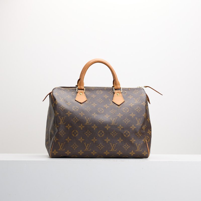 二手 lv speedy 30老花手提款-0