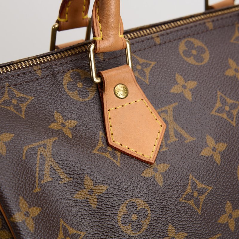 二手 lv speedy 30老花手提款-6