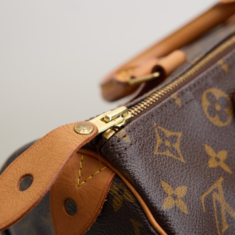 二手 lv speedy 30老花手提款-9