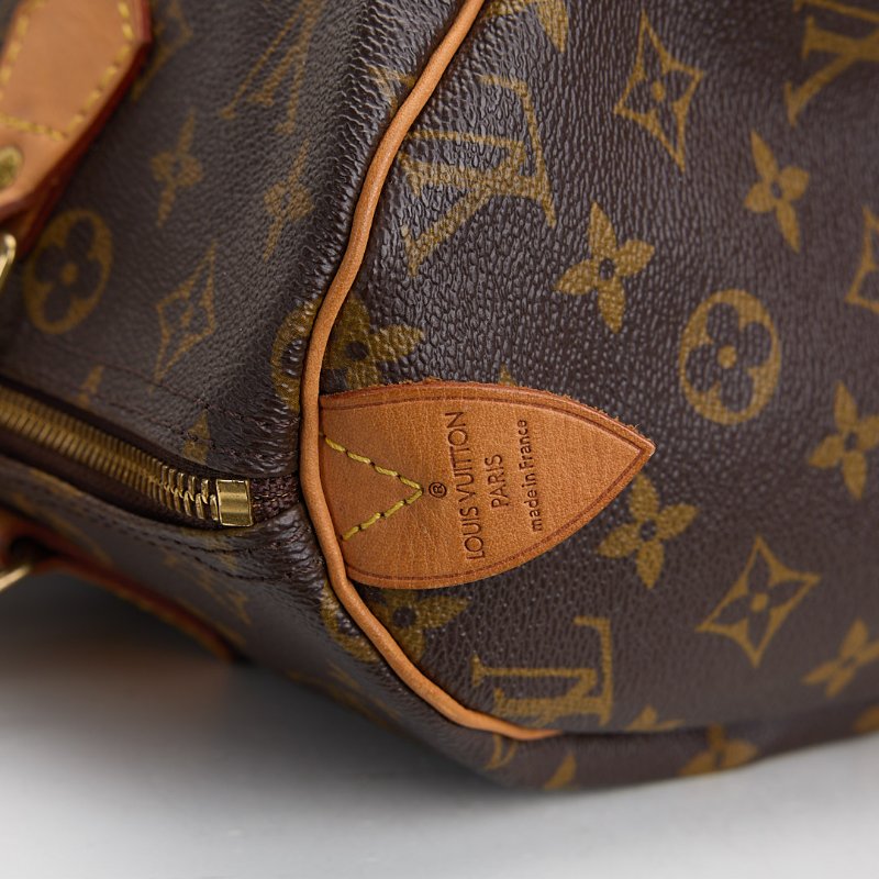 二手 lv speedy 30老花手提款-12