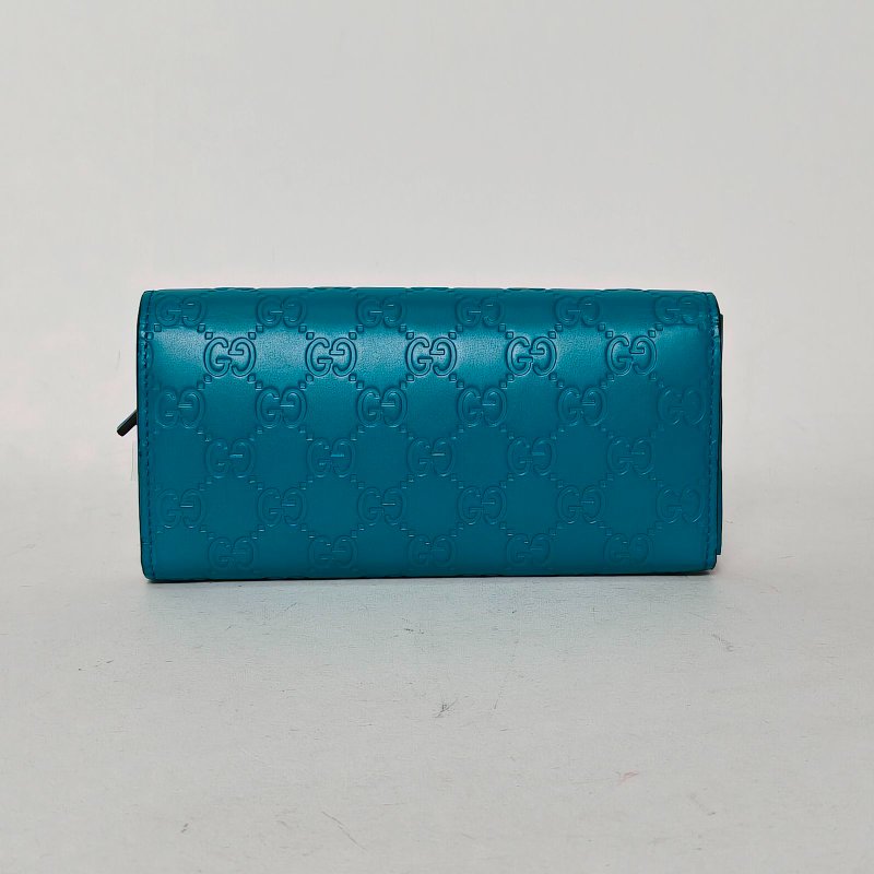 GUCCI 綠色牛皮淺金扣woc肩背包-2