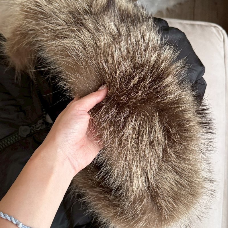 moncler 浣熊毛 羽絨外套 2碼 95新配件塵袋-5