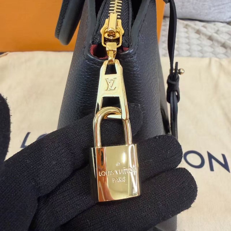 誠可議LV petit palais全皮黑色壓紋 芯片款 29*19*13 99新配件塵袋盒子鑰匙鎖購證-4