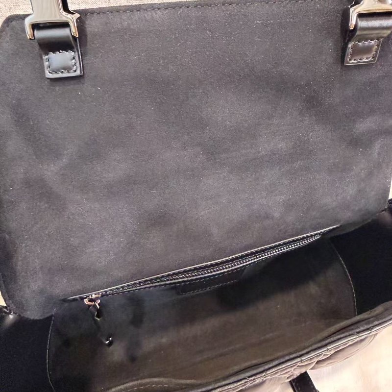 誠可議Dior 黑銀藤格紋 camp 小號郵差包 24*16*8 99新配件塵袋-2