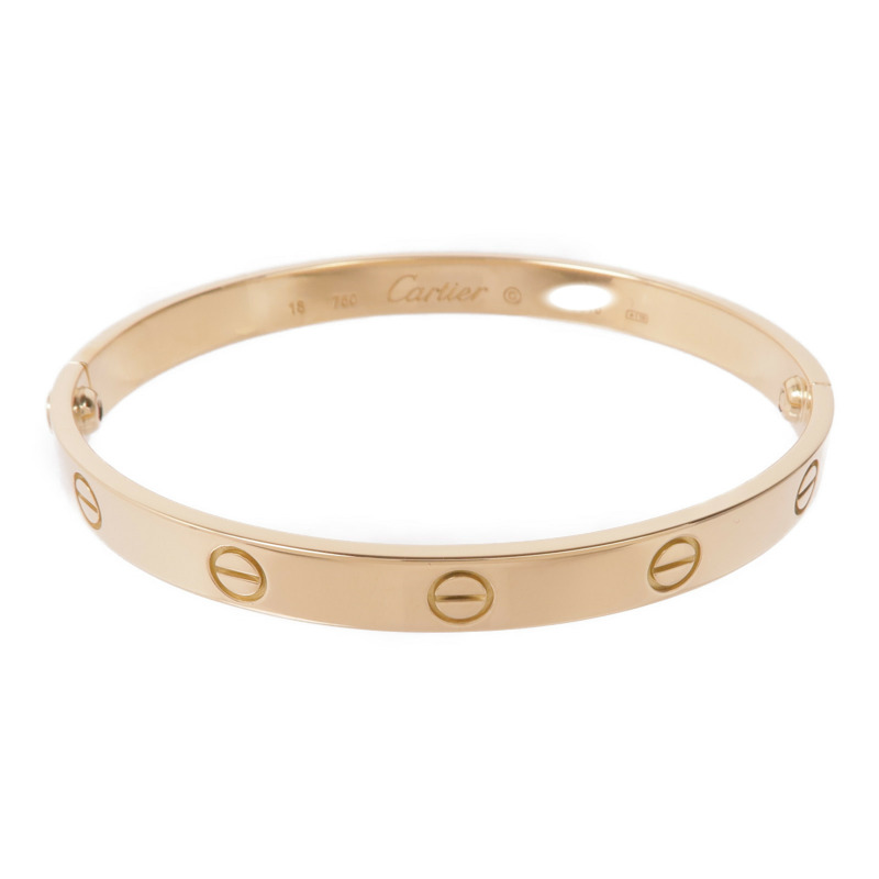 CARTIER 18K黃金Love Bracelet手鐲Cartier#18-0