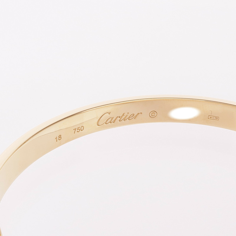 CARTIER 18K黃金Love Bracelet手鐲Cartier#18-4