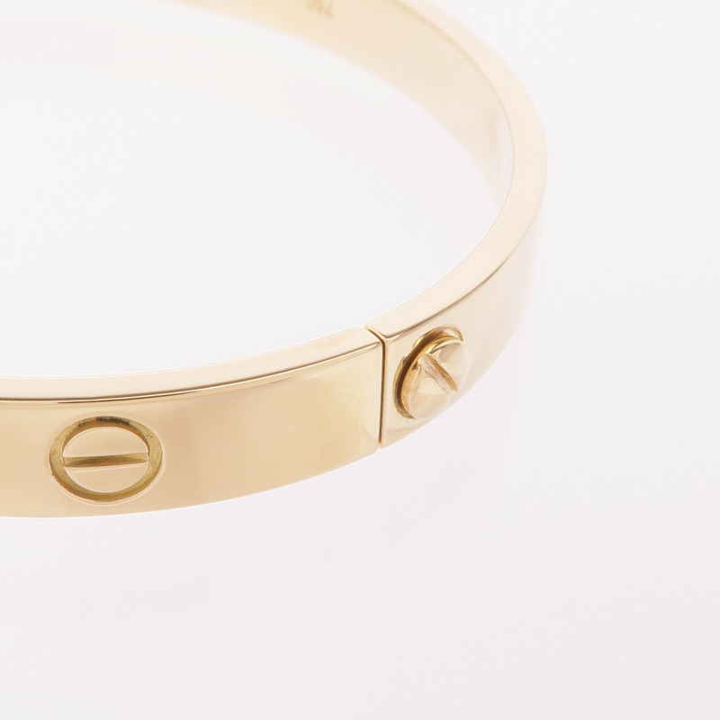 CARTIER 18K黃金Love Bracelet手鐲Cartier#18-6