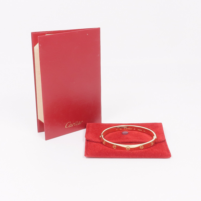 CARTIER 18K黃金Love Bracelet手鐲Cartier#18-7