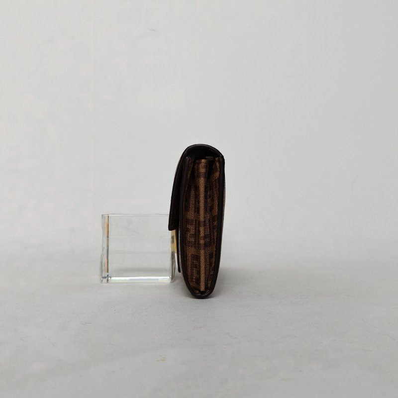 FENDI 老花帆布長款錢包肩背包-1