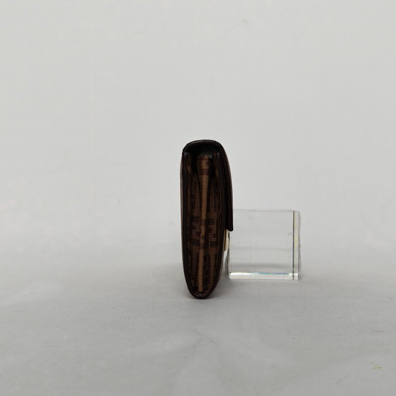 FENDI 老花帆布長款錢包肩背包-3