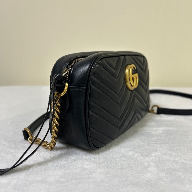 Gucci Marmont 雙 G 相機包斜背包-2