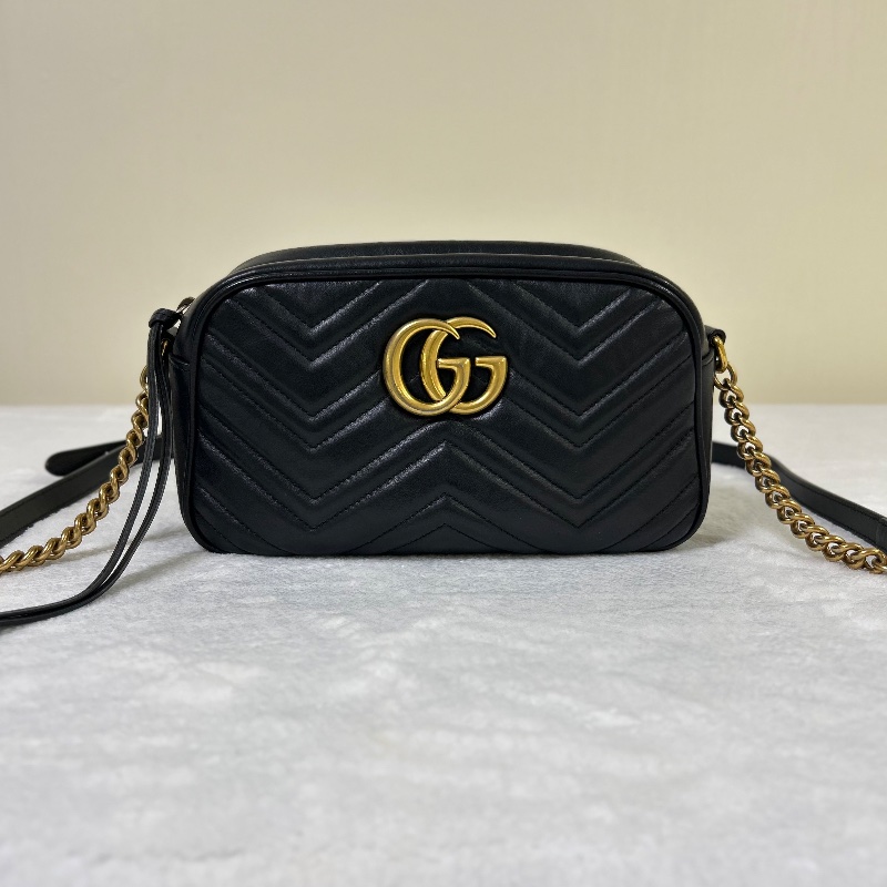 Gucci Marmont 雙 G 相機包斜背包-5