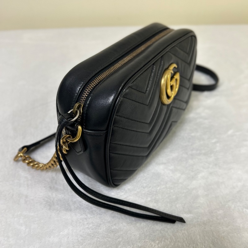 Gucci Marmont 雙 G 相機包斜背包-9
