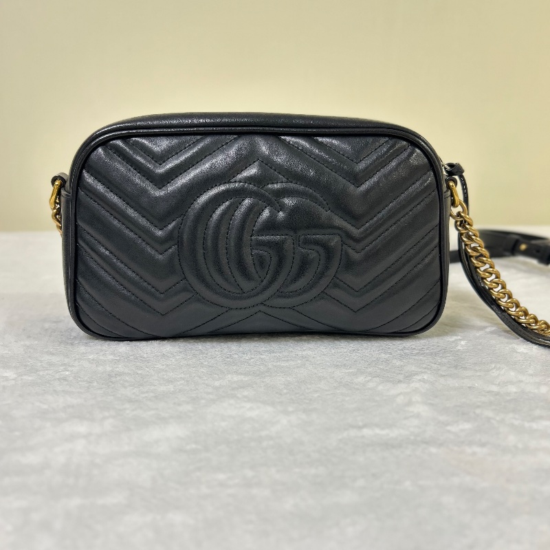 Gucci Marmont 雙 G 相機包斜背包-11