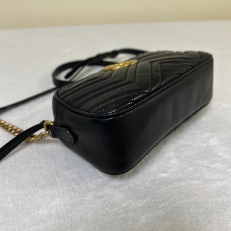 Gucci Marmont 雙 G 相機包斜背包-14