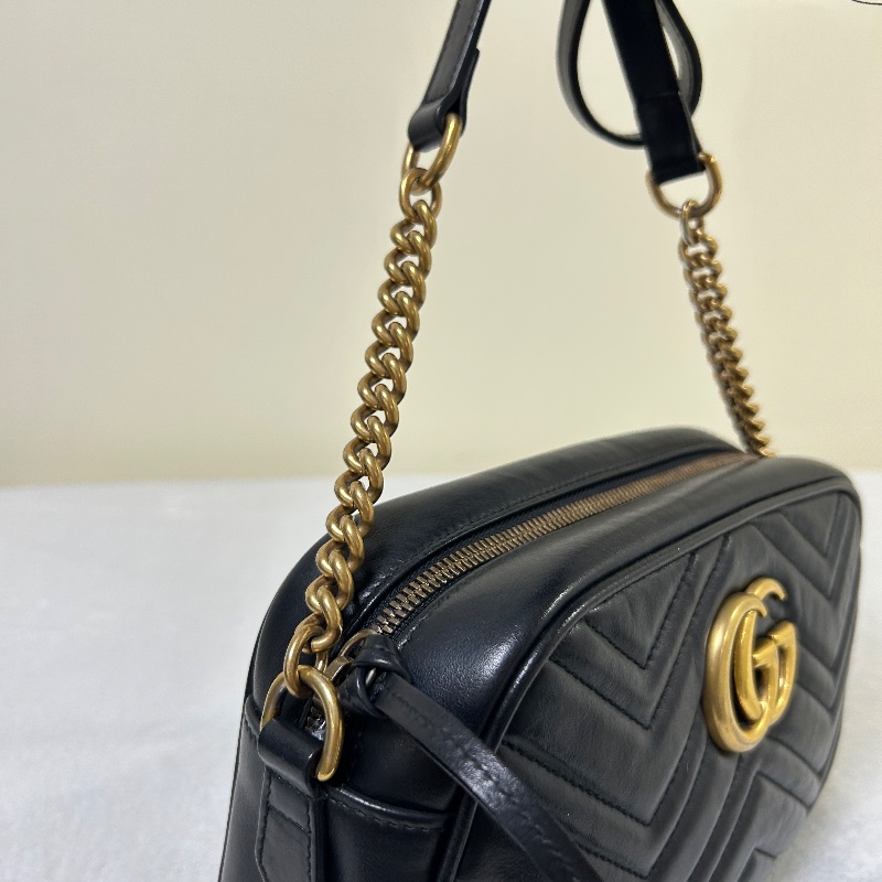Gucci Marmont 雙 G 相機包斜背包-25